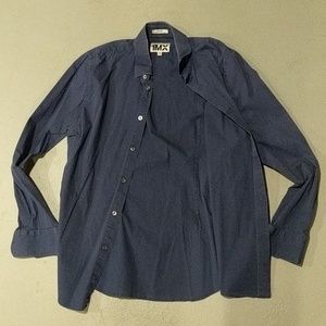 Express Mens Blue Dress Shirt